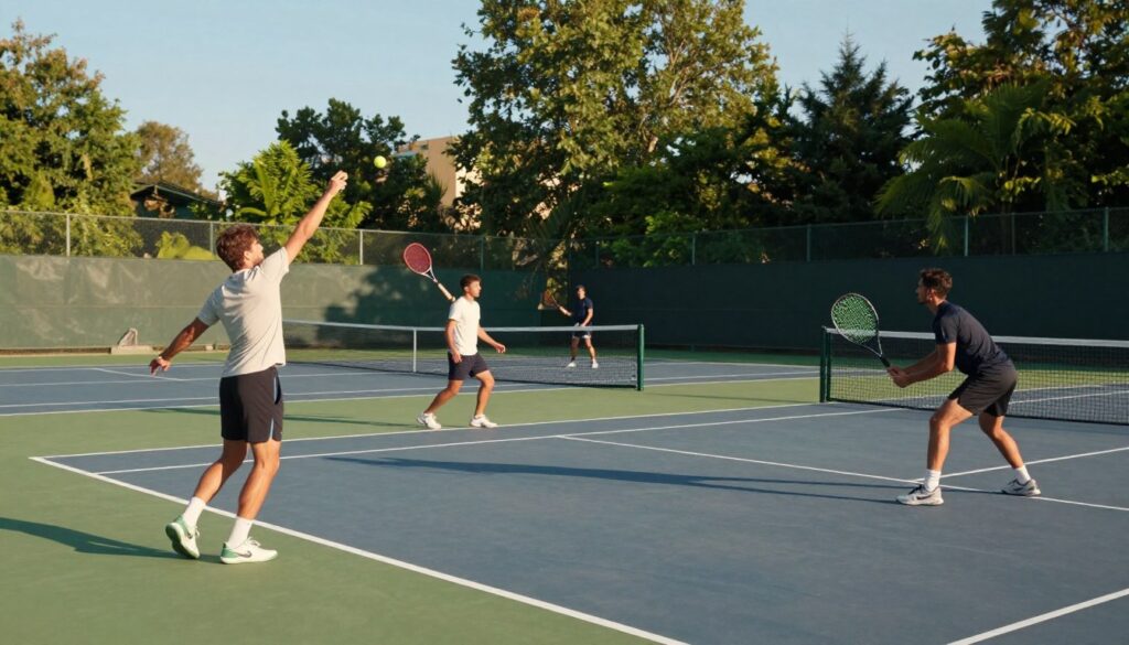 distribución de entrenamiento para tenis