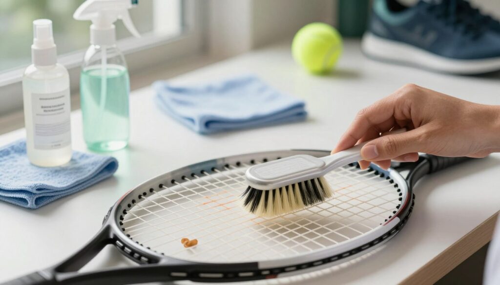 limpieza de raquetas de tenis