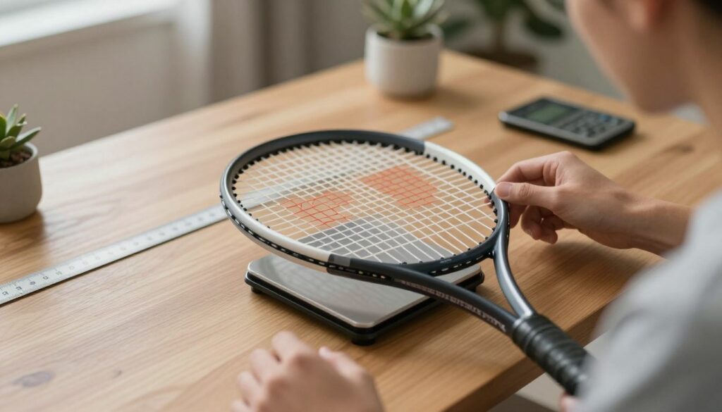 medir el balance de la raqueta