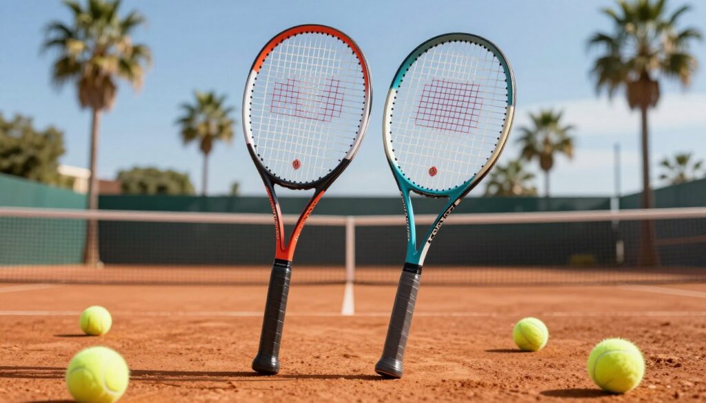potencia y control en raquetas de tenis